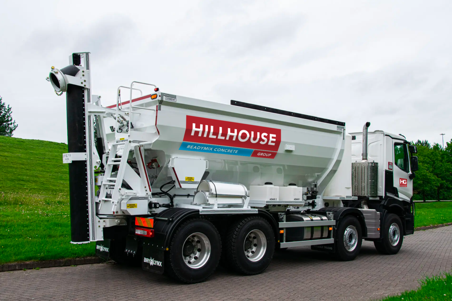 Volumetric concrete mixer vehicle. Hillhouse Group